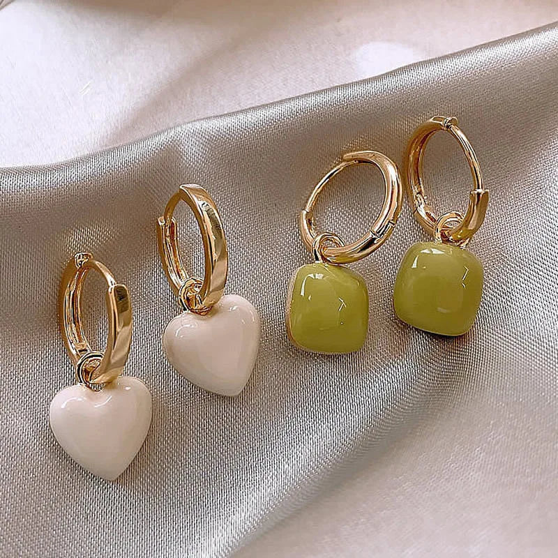 Simple Square Stone Earrings - Elegant Minimalist Jewelry