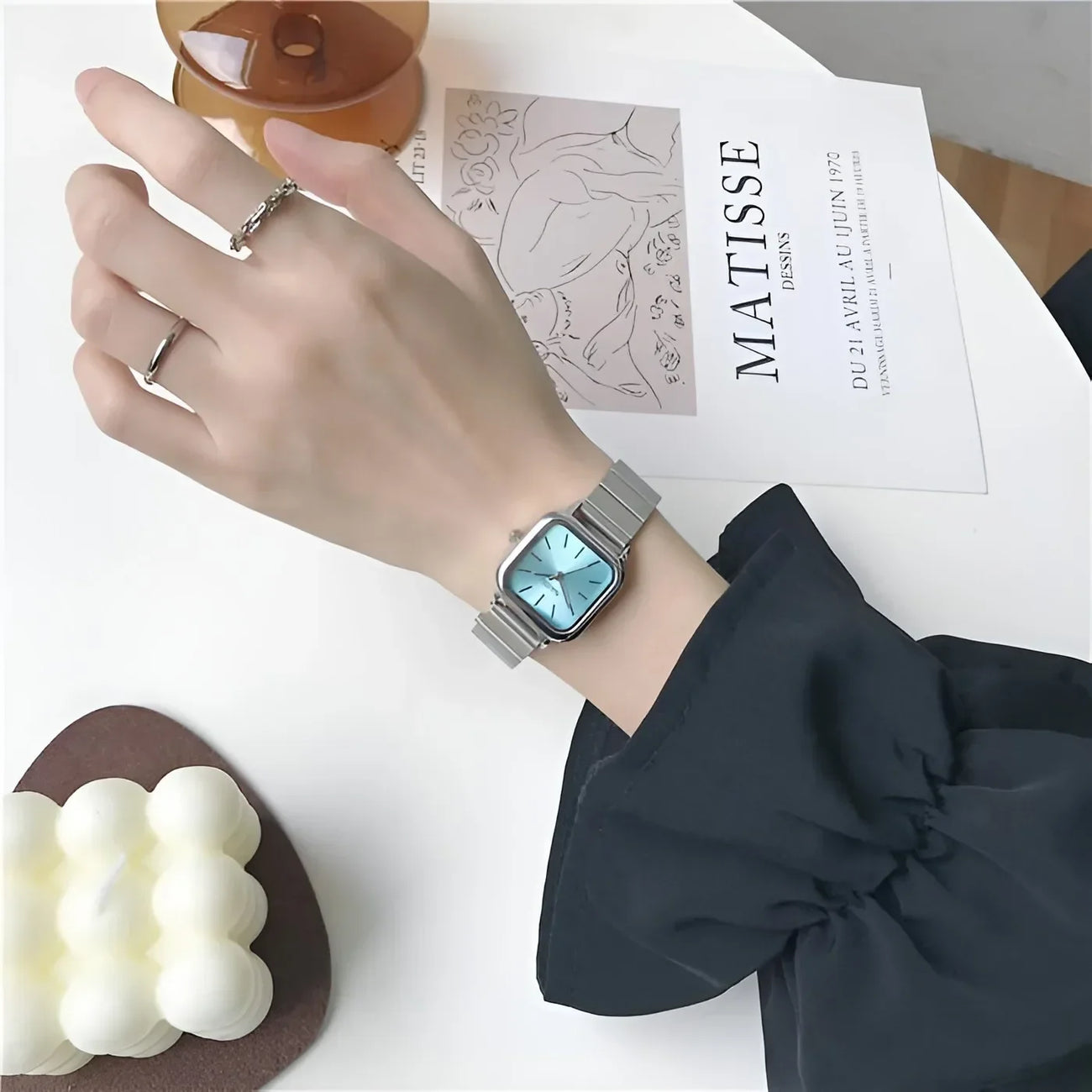 DAY DAY FUN Minimalist Square Watch - Fashion Forward Quartz Timepiece
