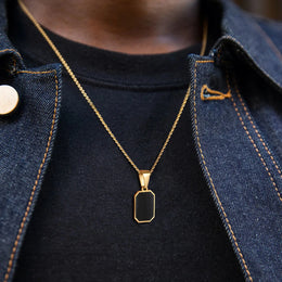 Geometric Square Necklace - Stainless Steel Modern Statement Jewelry