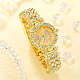 Luxury Women's Butterfly Dial Watch