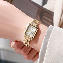 Luxury Fashion Square Watch - Water Resistant with Safety Clasp