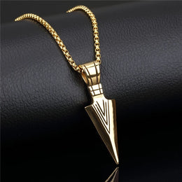 Retro Punk Arrow Pendant Necklace - Edgy Statement Jewelry
