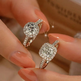 Never Fade White Gold Zircon Ring - Romantic Copper Statement Jewelry