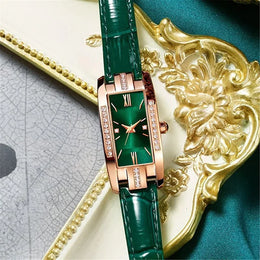 Luxury Square Quartz Wrist Watch - Elegant Arabic Numeral Display