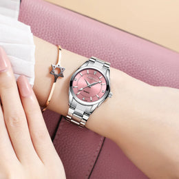 Premium Minimalist Square Steel Mesh Watch - Modern Shock Resistant Timepiece