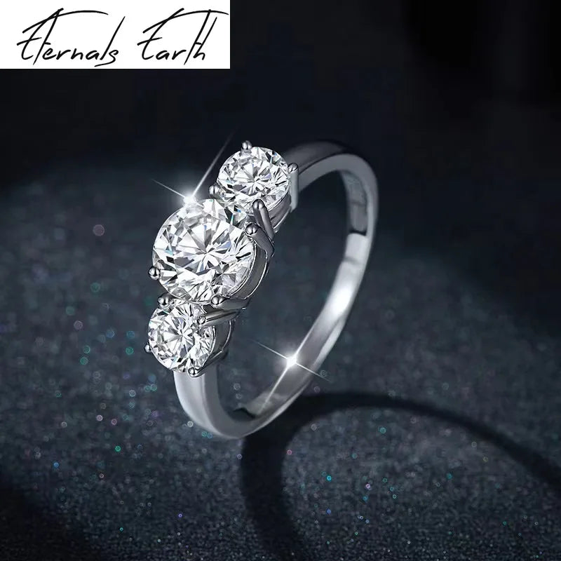 AAA Rhinestone Sterling Silver Ring - Elegant Statement Jewelry
