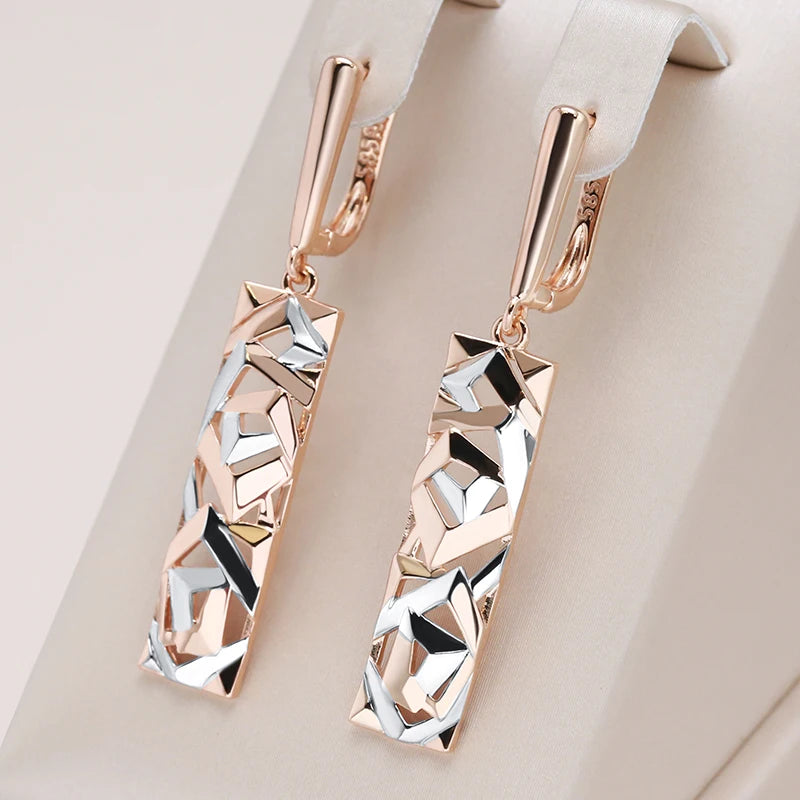 Ethnic Retro Square Drop Earrings - Vintage Copper Fashion Jewelry