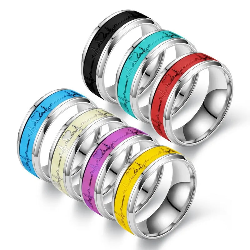 JESUS Letters Glow in the Dark Stainless Steel Ring - Faith Jewelry