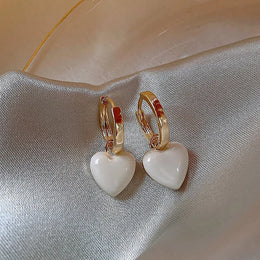 Simple Square Stone Earrings - Elegant Minimalist Jewelry