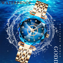 Premium Fashion Crystal Quartz Watch - Water Resistant Timepiece