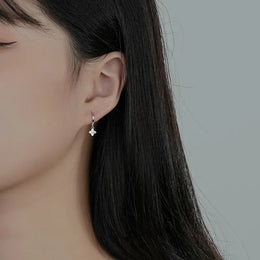 925 Sterling Silver Sweet Floral Earrings - Zircon Flower Jewelry