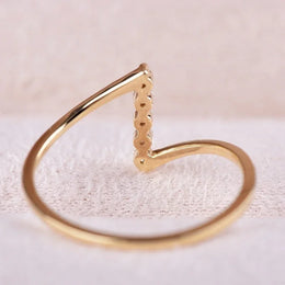 Geometric Zircon Ring - Modern Cocktail Statement Jewelry