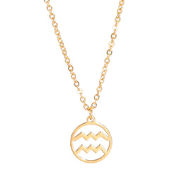 Stainless Steel Star Zodiac Sign Necklace - Personalized Astrology Jewelry
