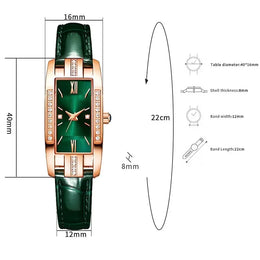 Luxury Square Quartz Wrist Watch - Elegant Arabic Numeral Display