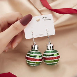 Resin Snowflake Star Light Ball Christmas Earrings - Festive Statement Jewelry