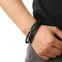 Classic High Quality Leather Bracelet - Braided Men's Statement Design