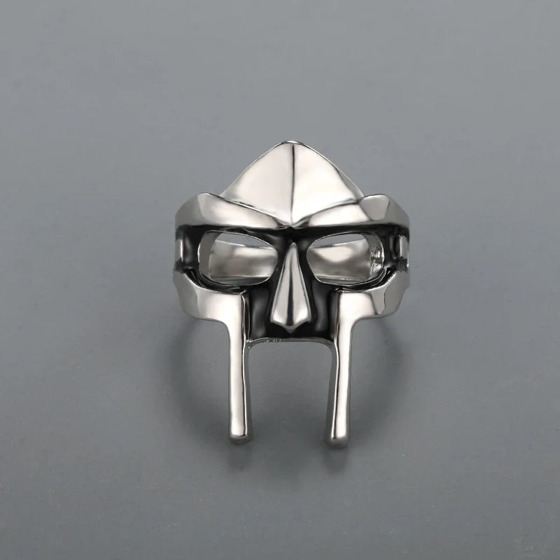 Goth Hip Hop Mask Ring - Punk Style Statement Jewelry