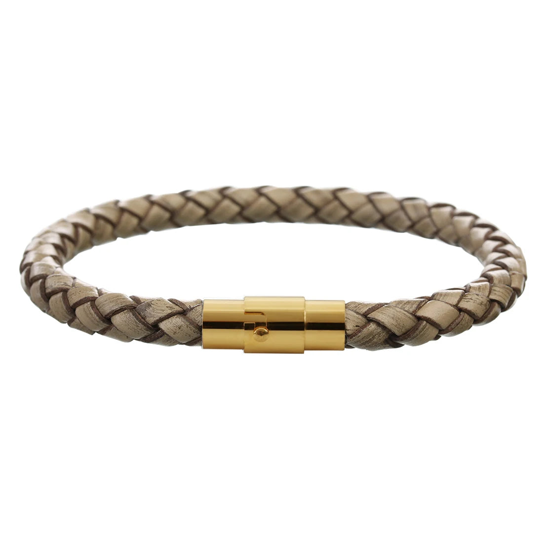100% Genuine Braided Leather Bracelet - Stainless Steel Fashion Jewelry