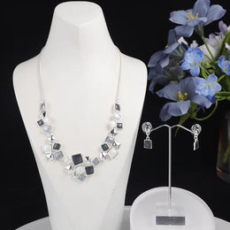 Exaggerated Big Statement Enamel Necklace - Bold Fashion Jewelry
