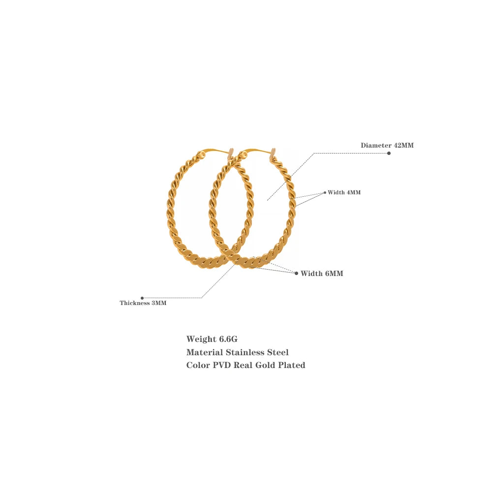 Golden Big Hoop Earrings - Luxury Statement Jewelry