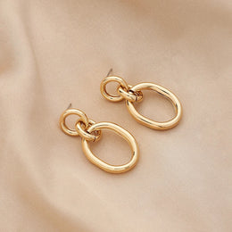 Stainless Steel Chain Earrings - Classic Drop Statement Jewelry
