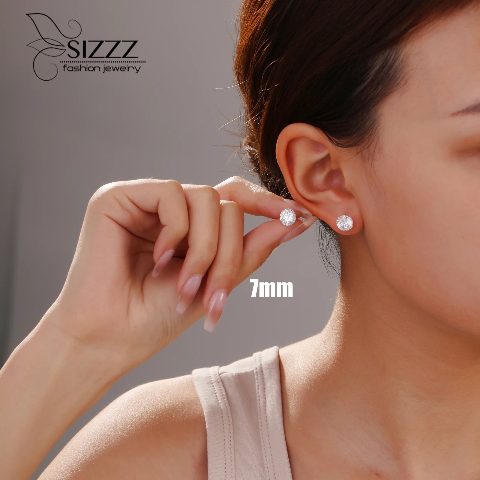 925 Sterling Silver Zircon Studs - Classic Sparkle Earrings